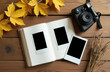 © Родион Бондаренко - camera and blank polaroid photo frames instant print polaroid photo frame mockup