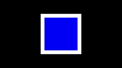 Poster - Blue blank frame mocup flat design animation.