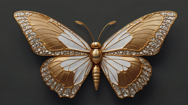 Closeup Of A Butterfly Serene Capturing Cemetery Mirroring Beauty Background