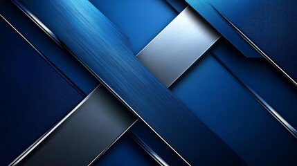 Poster - Abstract Blue Geometric Background