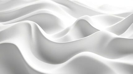 Sticker - Abstract White Fabric Waves