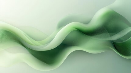 Wall Mural - Abstract Green Wave Background