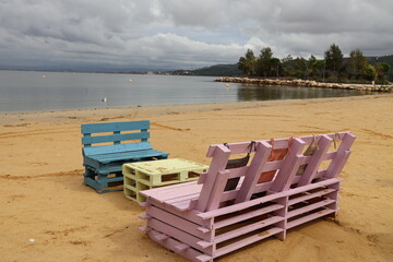 Wall Mural - Sièges pour le repos sur la plage