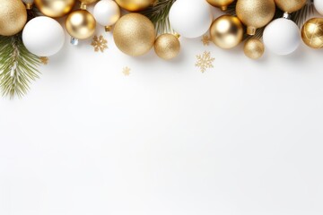 Canvas Print - Christmas backgrounds white gold.