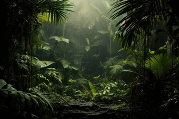 Canvas Print - Jungle vegetation outdoors nature.