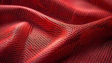 Red Mesh Fabric Texture Background
