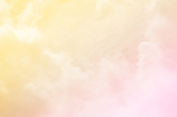 Wall Mural - Pastel sky with soft white clouds. Fantastic color fantasy background. Sweet dreams