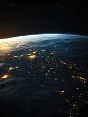 Wall Mural - Nighttime Earth View from Space