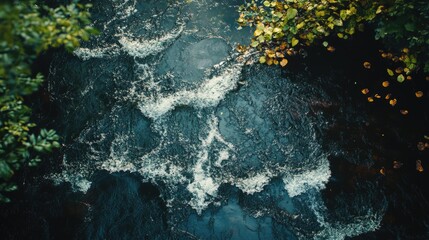 Wall Mural - an aerial view of a body of water with a coastline visible