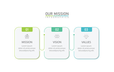 Poster - mission, vision, values, graphic design template.with options.