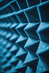 Poster - Close-up of keyboard on blue background