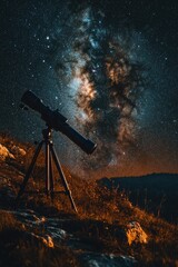 Wall Mural - Telescope on Tripod