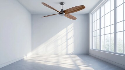 Wall Mural - Cozy room with ceiling fan and window