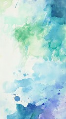  Serene Abstract Watercolor in Blue and Green