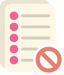 Poster - Access denied concept is represented by document with forbidden sign, great for administration related design projects