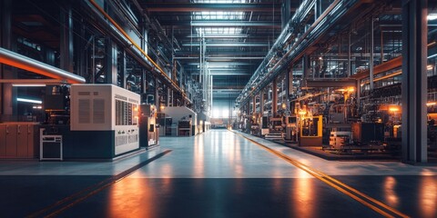 Poster - Industrial machinery production line