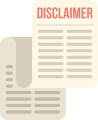 Poster - papers with disclaimer message informing about important legal information