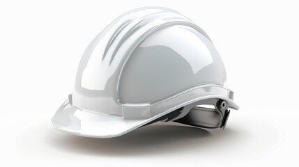 White Hard Hat: Safety Equipment for Construction Workers