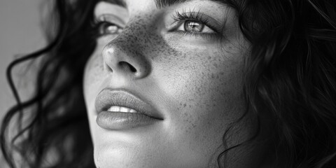 Poster - Woman with freckles