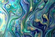 © Outkast - Abstract Swirling Pattern in Blue, Green, and Yellow Hues