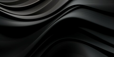 Poster - Abstract black 3d background with wave