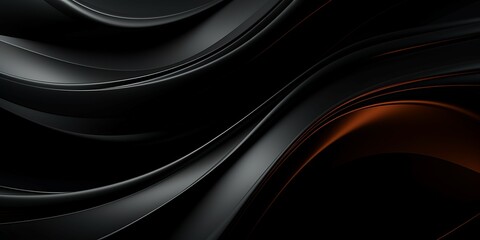 Poster - Abstract black 3d background with curve
