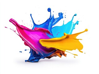 colorful splashes