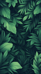 Wall Mural - A lush green foliage background, perfect for nature-themed designs.