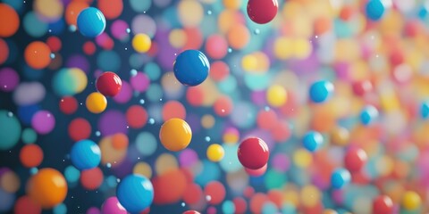 Colorful Balloons Floating