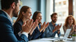© Michael - Successful business meeting: Creative team applauds colleagues' project presentation - Perfect for corporate success stories