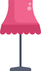 Poster - Pink floor lamp standing, a piece of interior design for a stylish and well lit room