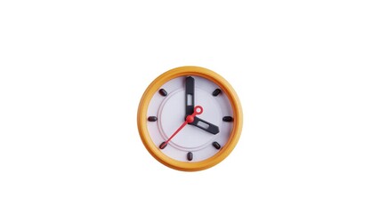 3D Icon Cute Rounded Clock Animation