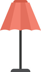 Poster - red lamp standing on a white background, perfect for design projects related to home decoration or i