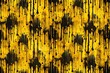 © anu - Medium shot seamless pattern of yellow and black dripped paint for grunge rustic style
