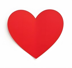 Poster - Heart shape sticker with red color is isolated on a white background for better visibility always.