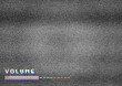 © djjeep_design - Retro tv volume control bar. TV screen texture. HDTV no signal problems. Bad TV signal on TV screen Noise of motion background lines. Glitch VHS concept. White glitch effect television sign