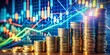 © Adisorn - Upward Trend in Stock Market: Macro Photography of Ascending Financial Graphs and Bullish Symbols