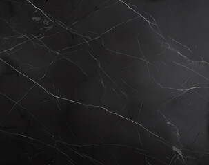 Poster - Elegant black marble texture with subtle white veins, perfect for backgrounds, designs, or interior decor projects.