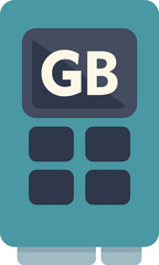 Poster - Ssd drive showing storage space available icon with gb text label