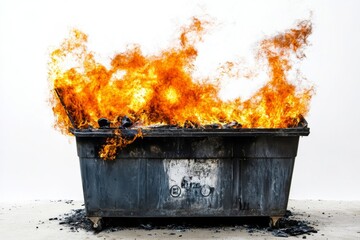 a vivid representation of a dumpster fire spiraling beyond containment.