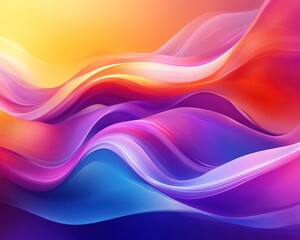Wall Mural - colorful abstract wave background in vibrant hues