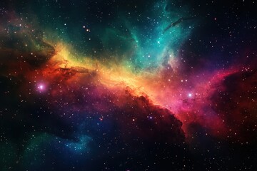 colorful galaxy with a mix celestial colors and glowing light