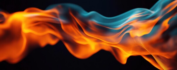Wall Mural - flames in motion on a black background for a dramatic look