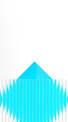 Aufkleber - Refraction of moving circle and rectangle in glass. Abstract background with distortion of colorful geometric shapes. Loopable animation vertical video