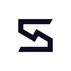 Letter S logo with simple idea design