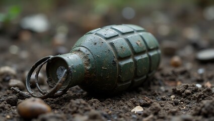 Danger in the mud Hand grenade untouched in chaos