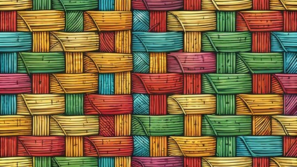 colorful woven basket