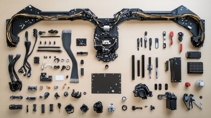 Poster - Detailed Array of Technology Components and Parts