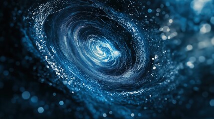 Wall Mural - a blue ocean with a blue vortex