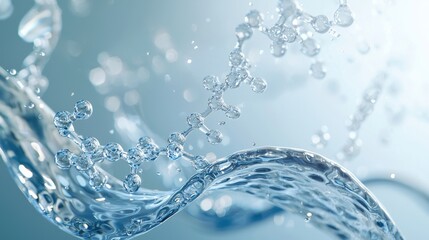 Poster - Shimmering Water Splash with Crystal Clear Droplets in Motion